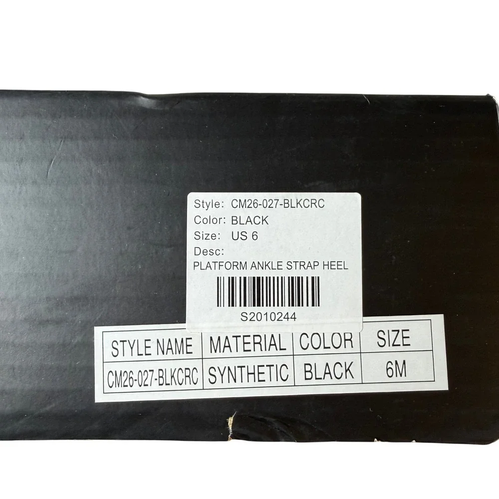 NWT Current Mood Devour Croc Platform Heels Black Dolls Kill Size 6